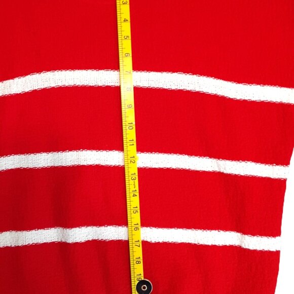 Renaissance Woman's Sweater Size 1x, Red/White, Vintage, Sleeveless - Picture 2 of 7
